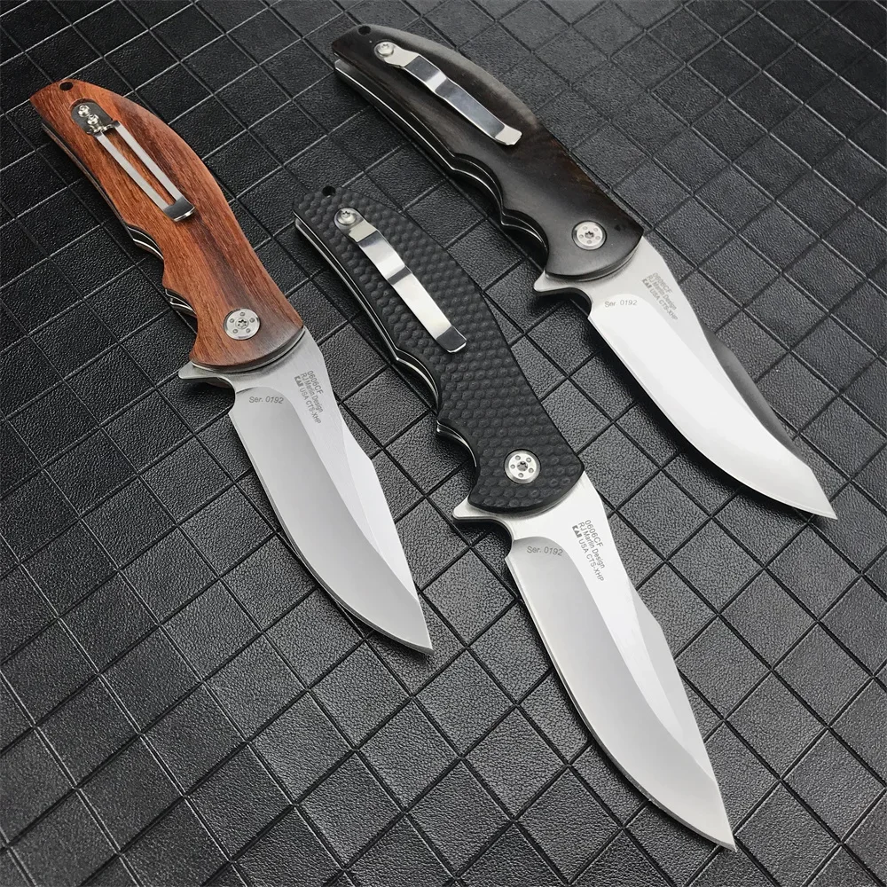 Tactical 0606 Ball Bearing Flipper Folding Knife 9cr18mov Blade Wooden/G10 Handles Pocket Camping Knives Outdoor Hunting Tools