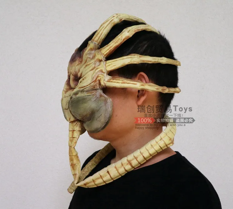 In Stock Alien Romulus Mask Facehugger Alien Xenomorph Covenant Toys Cospaly Halloween Helmet Party Carnival Costume Props Gifts