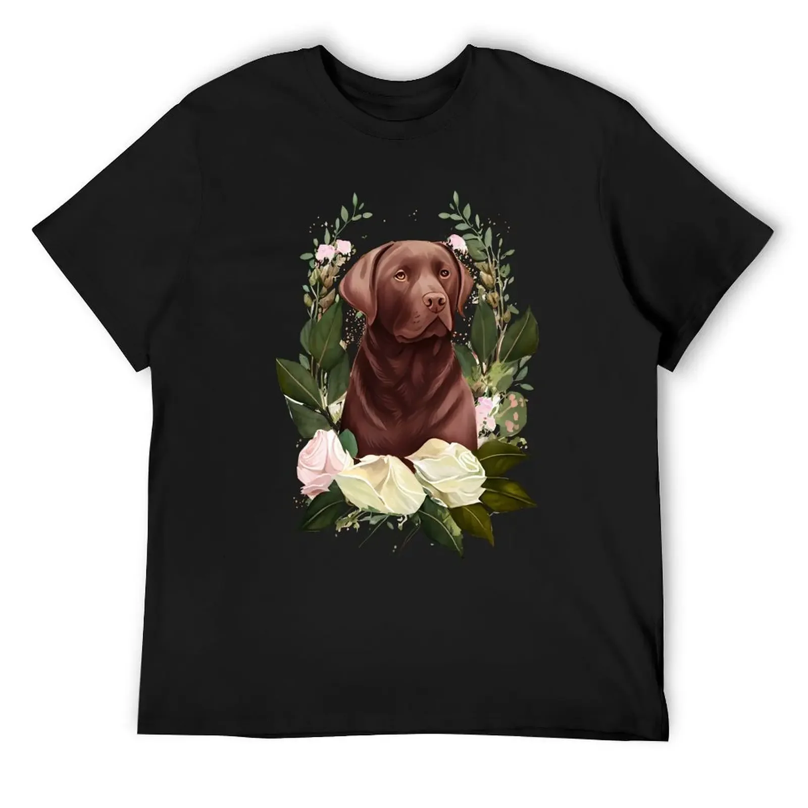 

Labrador Chocolate Labrador Cute Chocolate Lab Chocolate Lab with Roses T-Shirt vintage clothes plus sizes men tshirt