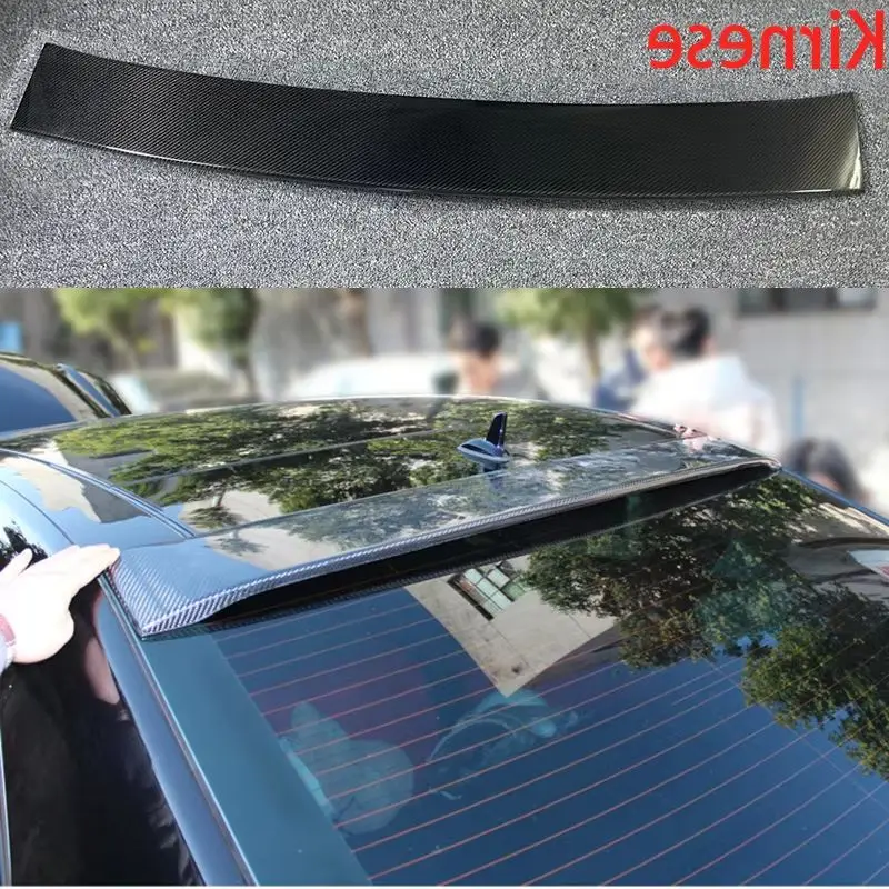 For Mercedes E Class W212 4-door Carbon Fiber Lorinser Style Rear Trunk Wings Roof Spoiler for Benz 2010-2015