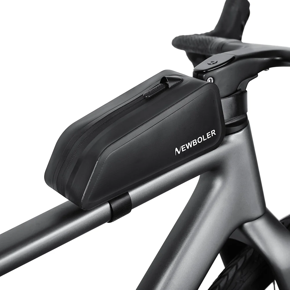 NEWBOLER Fahrradtasche 1,5L Tragbare Rahmen-Vorderrohrtasche für MTB und Rennrad, Große Kapazität EVA-Fahrradtasche – Detail 17