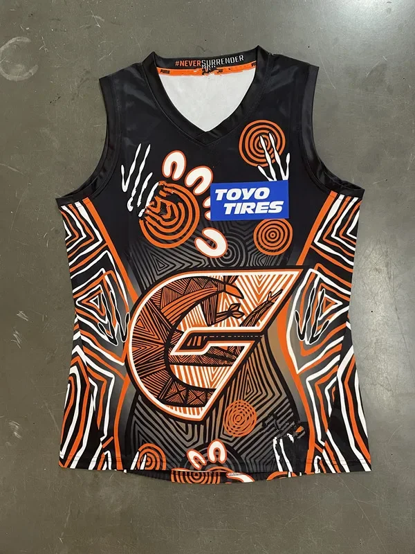 

2024 GWS GIANTS INDIGENOUS GUERNSEY - MENS RUGBY JERSEY Size: S--5XL ( Print name and number )