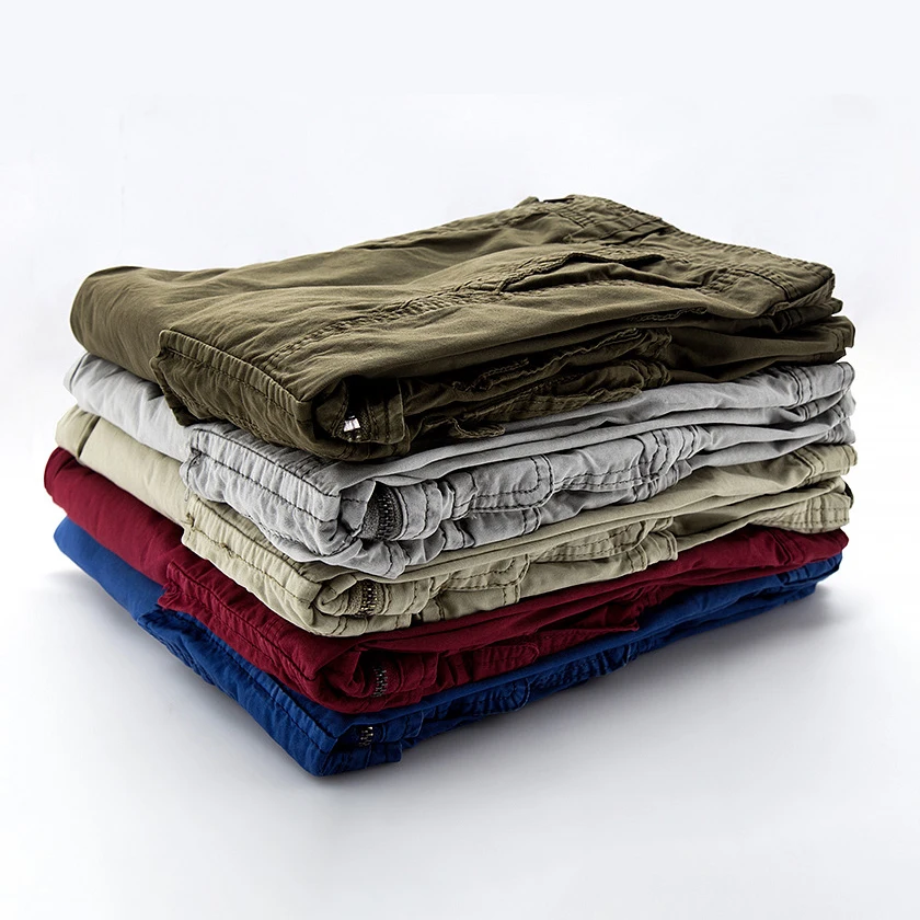 Casual Pants Summer Men's Shorts Half Length Pants Solid Color Simple and Versatile Breathable Sweat-absorbing Thin Soft