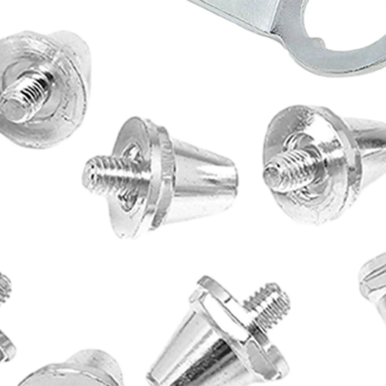 

12x Football Boot Studs with Wrench Turf Anti Slip Sturdy M5 Threaded for Competition Athletic Sneakers Sports Indoor Outdoor
