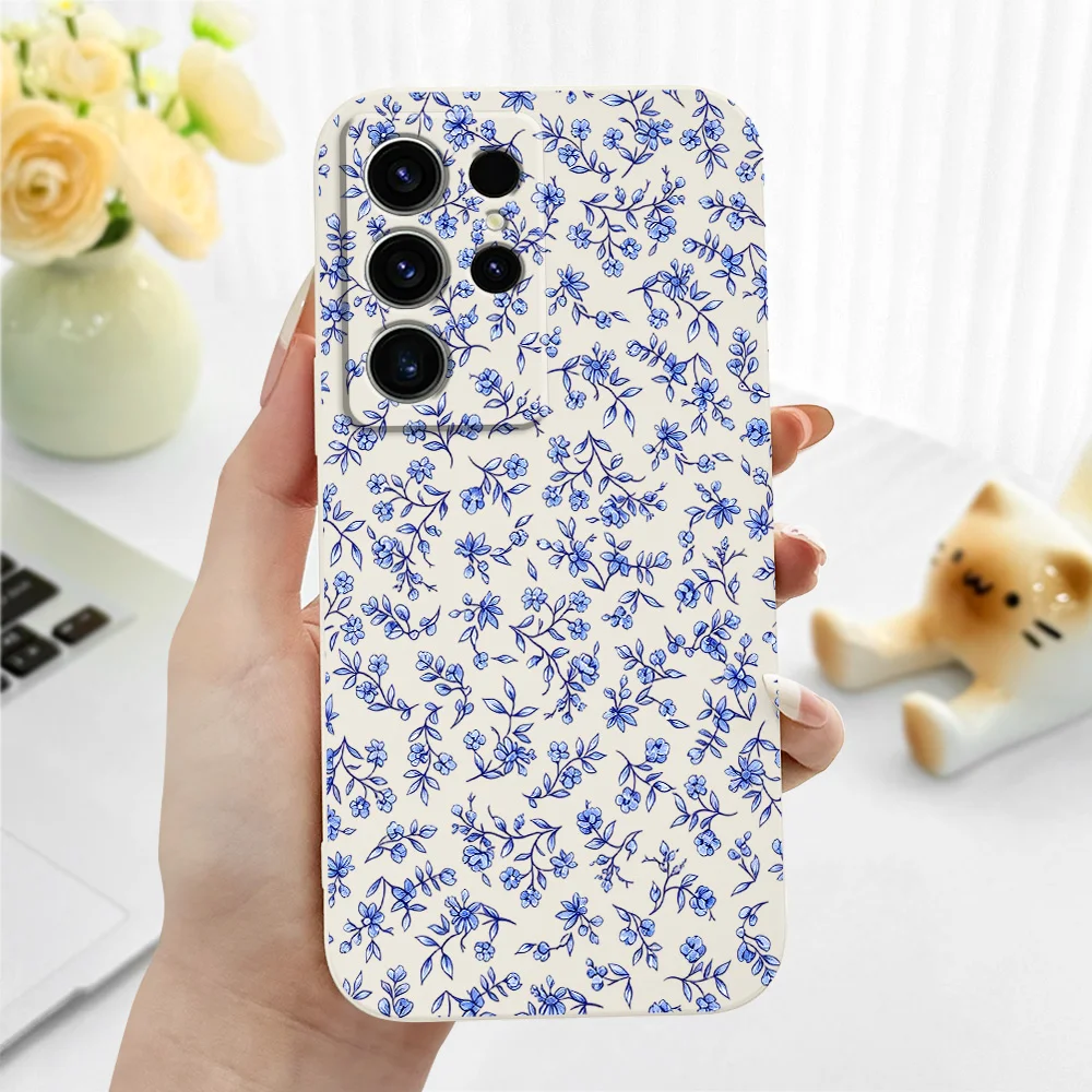Twisted Floral Phone Case For Samsung Galaxy S26 S25 Edge S24 S23 S22 S21 S20 S10 FE Plus Ultra Silicone Soft Cover view 6