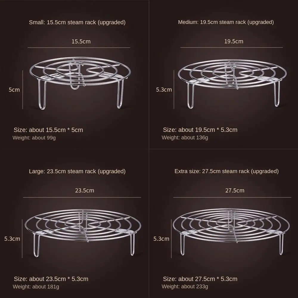 15,5-27,5 cm Edelstahl Dampfer Rack Heavy Duty Runde Durable Topf Pan Druck Herd Trivet Küche Kochgeschirr Zubehör