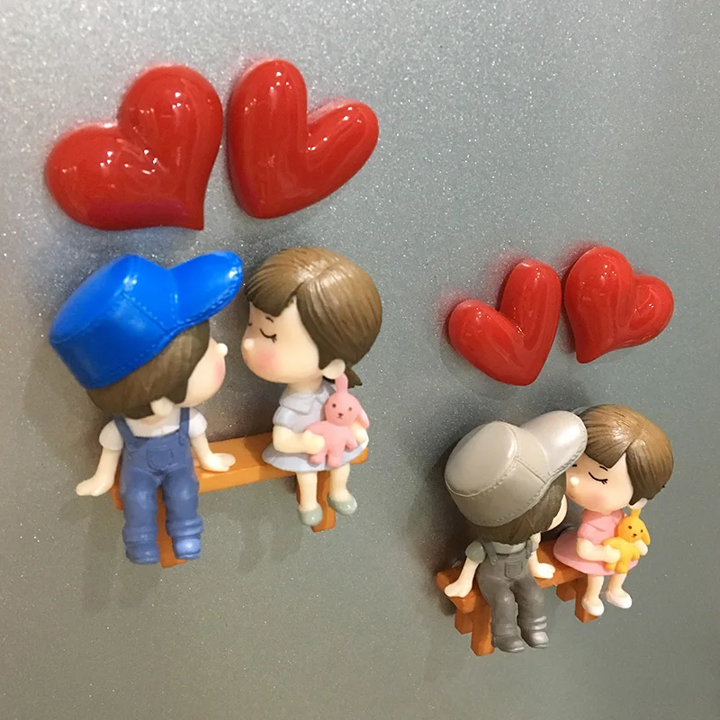 Vestito anime creativo coreano 3D cartoon con adesivi magnetici sul frigorifero per coppie sposi