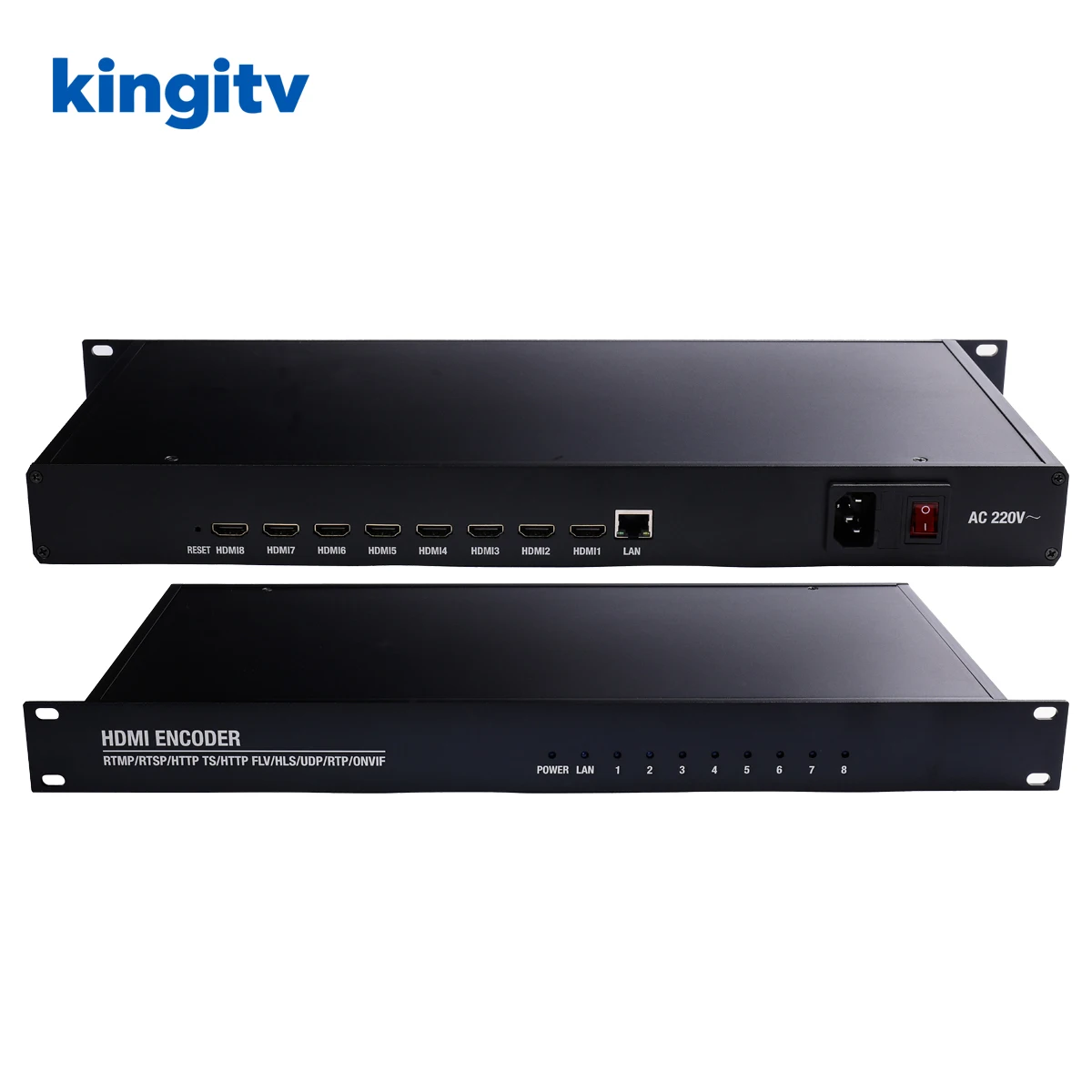 8 channel HDMI Video Encoder with RTMP NDI Http RTSP HLS SRT UDP Multicast H264 H265