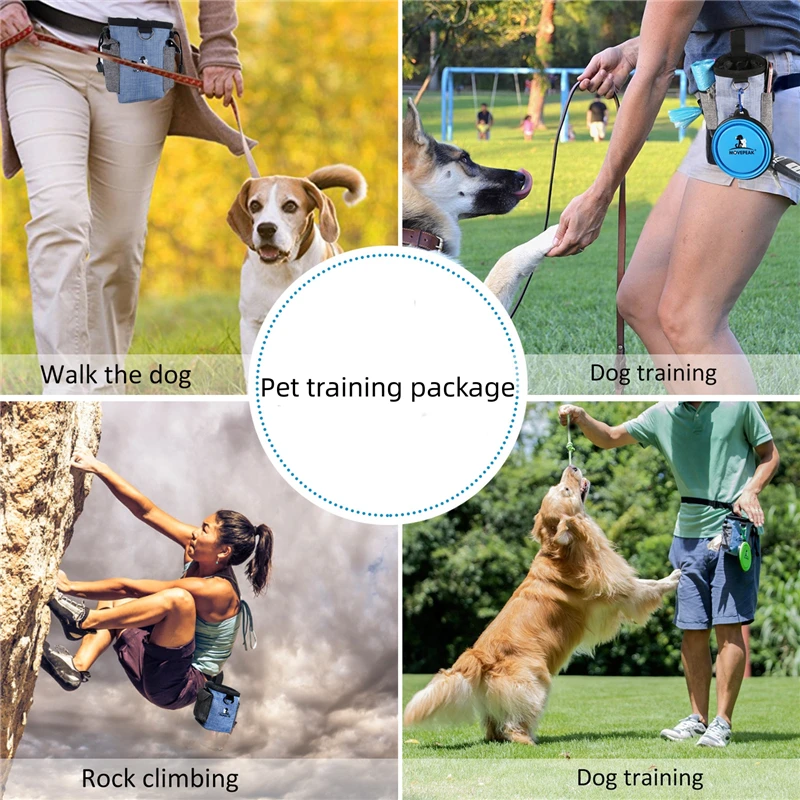 Portable Feeding Outdoor Pet Dog Treat Pouch Portable Dog Training Bags Pet Snack Food Container Puppy Snack Reward Waist Bag