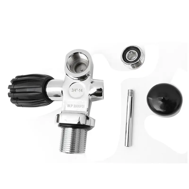 6X 3000Psi 250Bar 3/4-14NPS High Pressure Scuba Diving Tank Valve Cylinder Reducing Valve