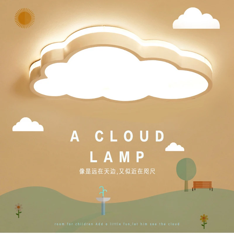 

Modern Cloud Ceiling Lamp LED Cartoon Kids Room Ceiling Lamp For Bedroom Study Room Playground Hall Dimmable Kindergarten Light