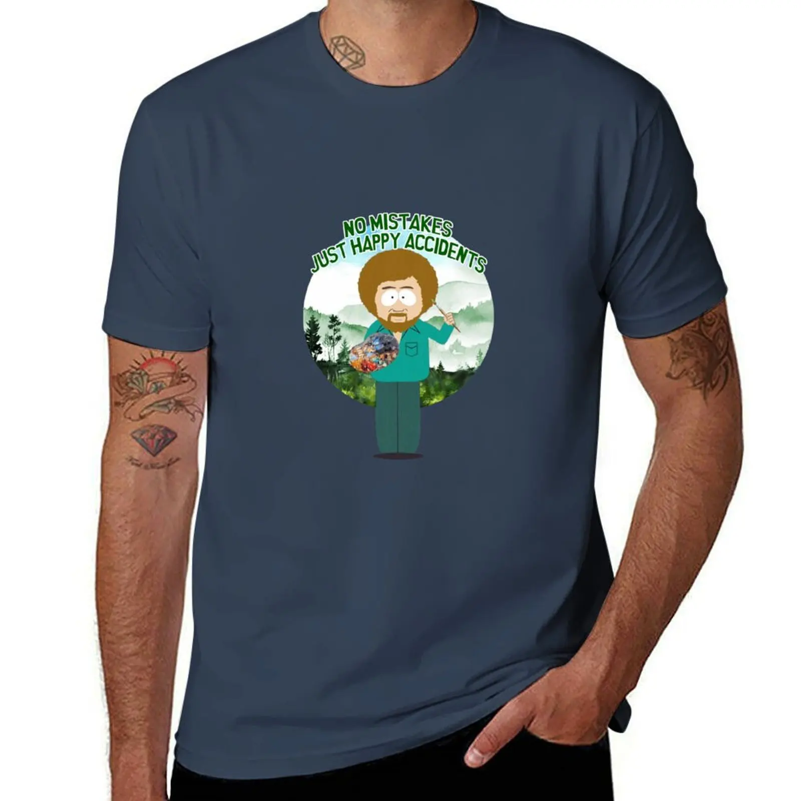 

No mistakes, just happy accidents! T-Shirt funny t shirts cotton man t shirts graphic cotton t shirts high quality T-Shirt