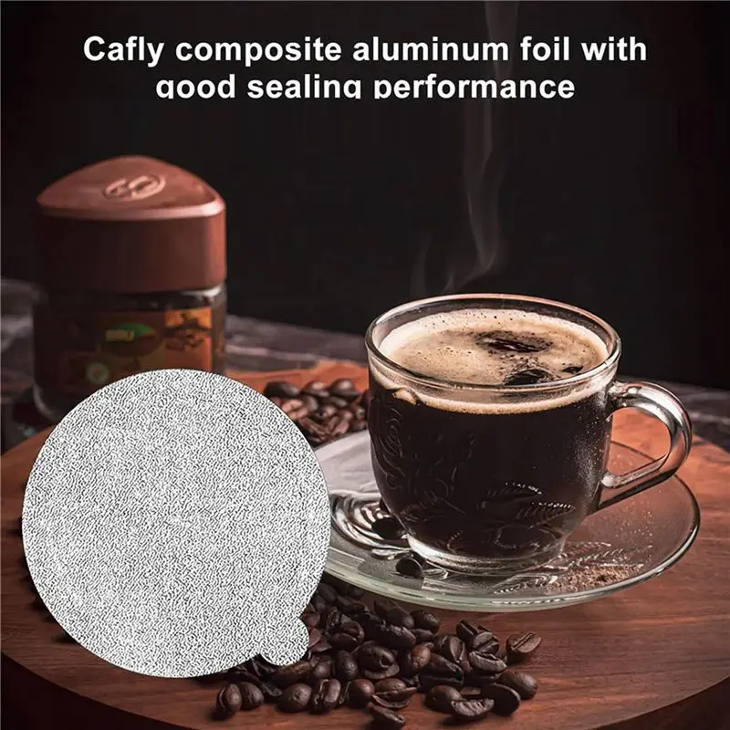 A01F-Aluminum Foils Lids Seals - Reuse Capsules Coffee Pods 240Pcs, For Vertuoline Vertuo Reuse Coffee Pods Cover Seals 62Mm