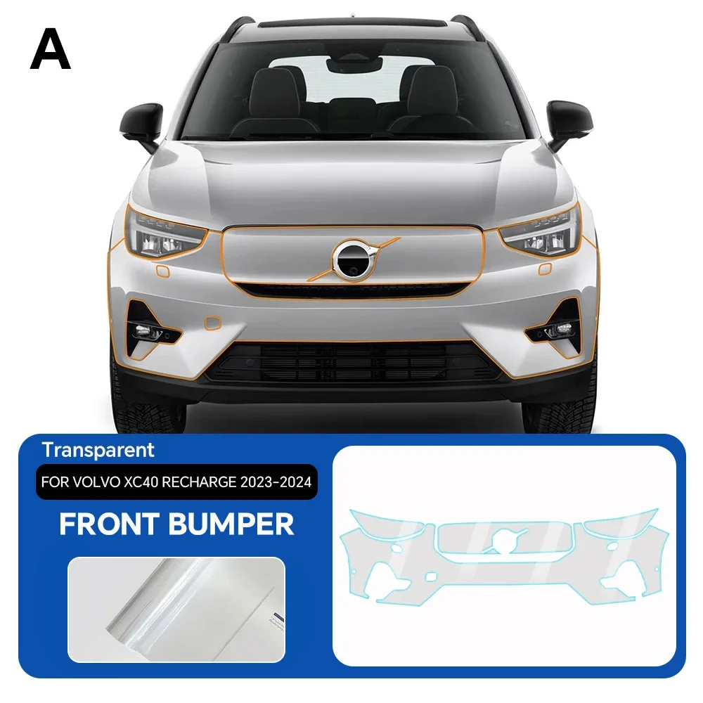 For Volvo XC40 Recharge 2023-2024 9Mil TPU Pre-cut PPF Paint Protective Film Custom Anti Scratch Self-Healing Transparent