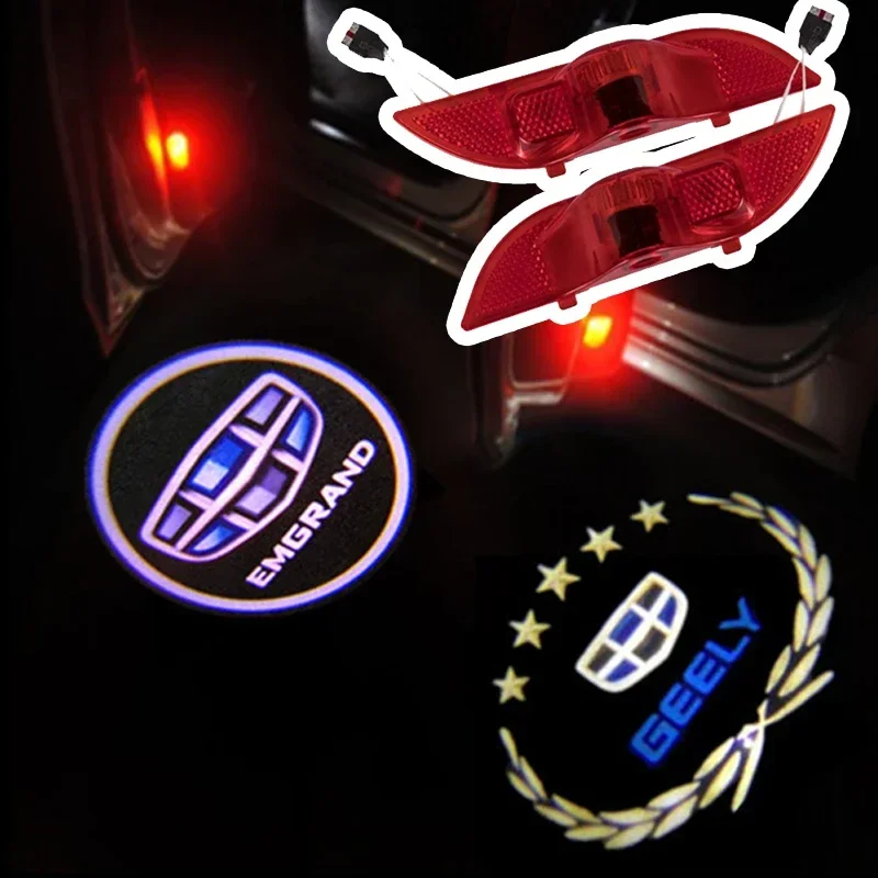 Car Door Welcome Light LED Projector Lamp for Geely Logo CK Atlas FY11 Binyue GX2 Binray GX3 Xinyue Emgrand EC7 EC8 Coolray GC6