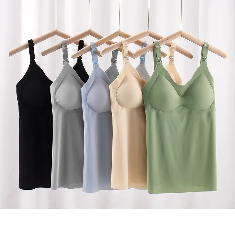 pregnant women's top nursing Tanks & Camis  breast-feeding vest maternity camis