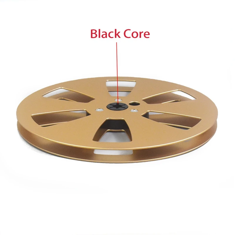 ABNO-7 Inch 6 Hole 1/4 Empty Take Up Reel To Reel Small Hub Empty Tape Reels Opening Machine Tray Metal Tape Recorder Parts