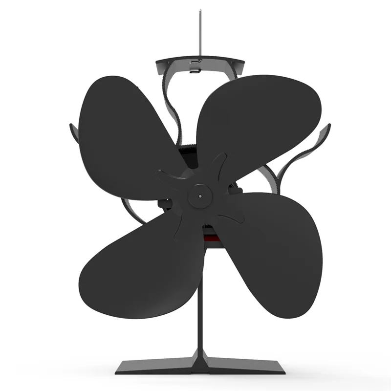 

A78Z-Wood Stove Fan Heat Powered Fan 4 Blades Fireplace Fan For Wood Burning Stoves/Fireplaces Disperses Warm Air House