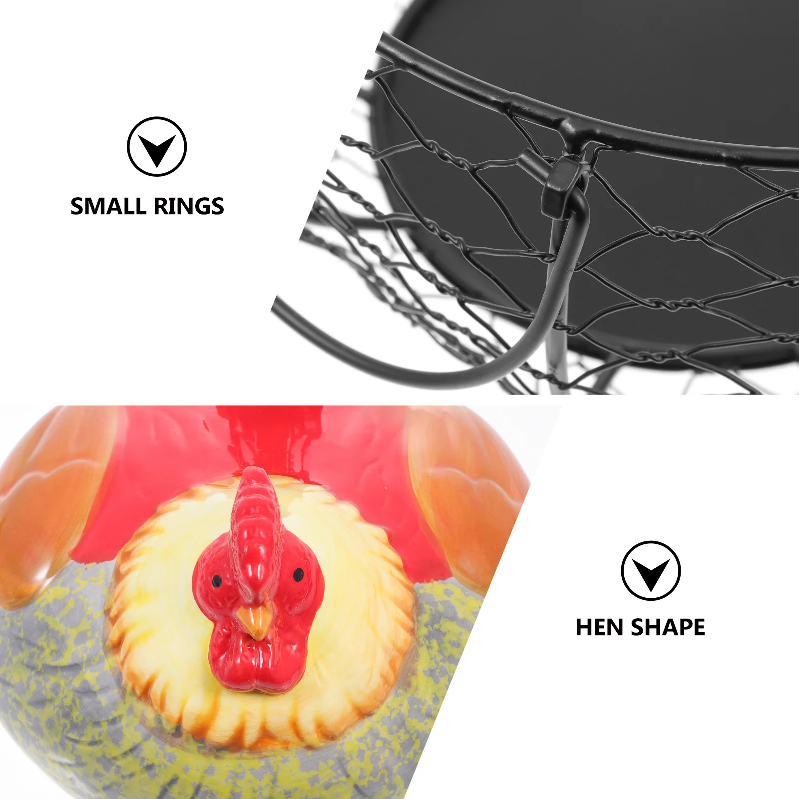 

1Pcs Iron Art Sundries Basket Sturdy Fruit Egg Storage Container for Kitchen Pantry Organization Household Decorative Food