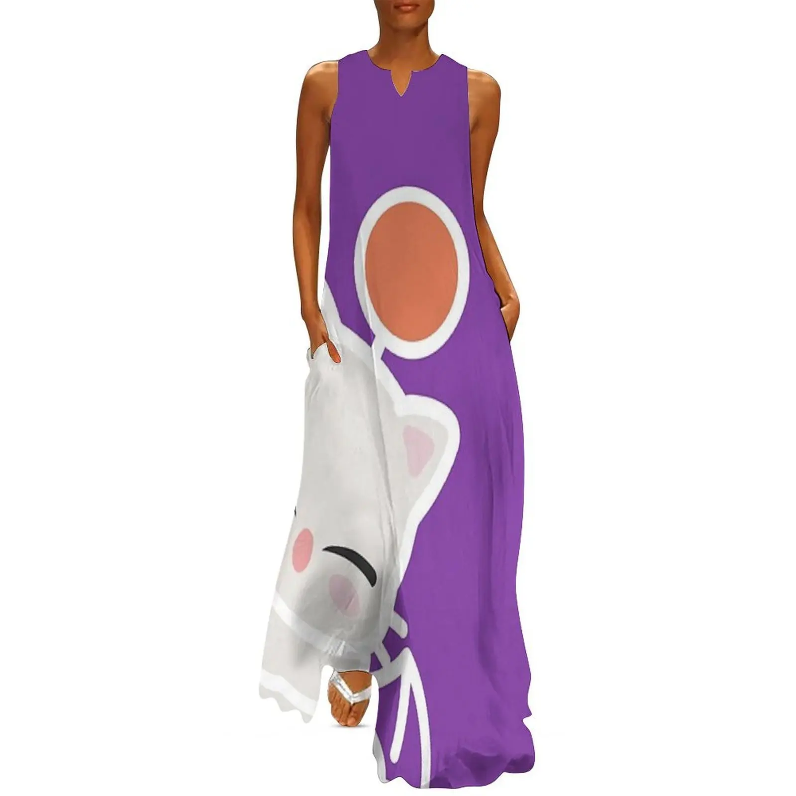 

Simple Peeking Moogle Long Dress chic and elegant woman dress women's summer dress 2025 summer dresses womens 2025 Beachwear