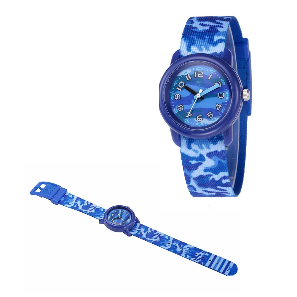 1pc Cartoon Camouflage Strap Waterproof Quartz Wristwatch For Watch For School Outdoor Play Gift