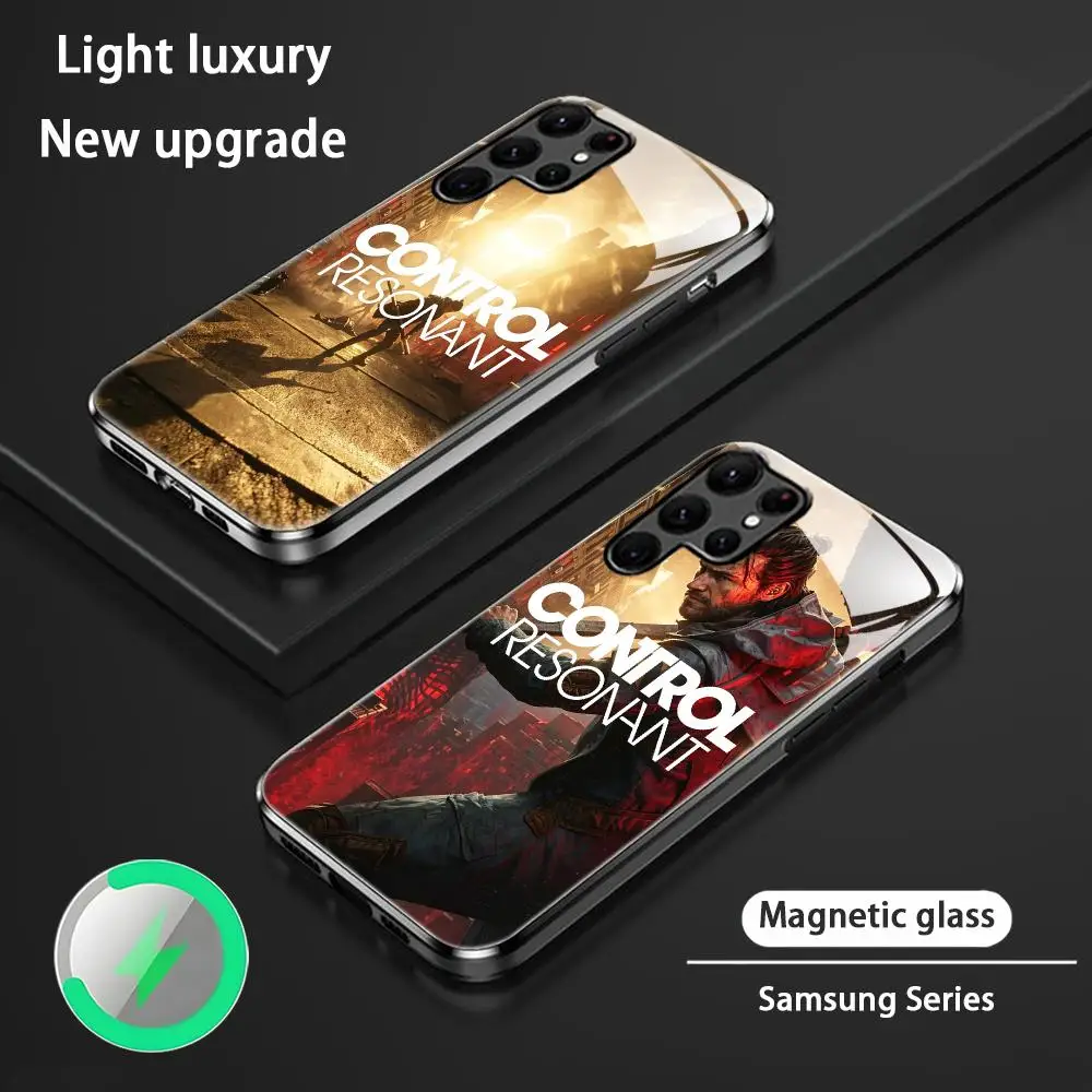 NEW CONTROL Resonant Phone Case For Samsung S26 S25 S24 S23 S22 S21 S20 Plus Ultra Glass Magnetic Case
