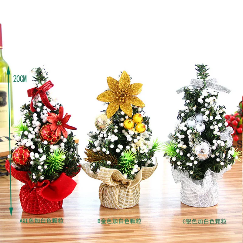 

Mini Christmas Tree for Decor, Tabletop Green Plant Ornaments, Living Room Display, Children's Gifts Background, Party Supply