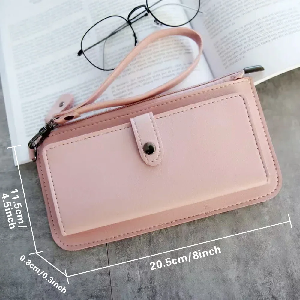 Fashion Zipper Wallets Womens Purses Handbags Leather Billfold Wallet Anti Thief Rfid Minimalist Wallet Purple Letter Pattern