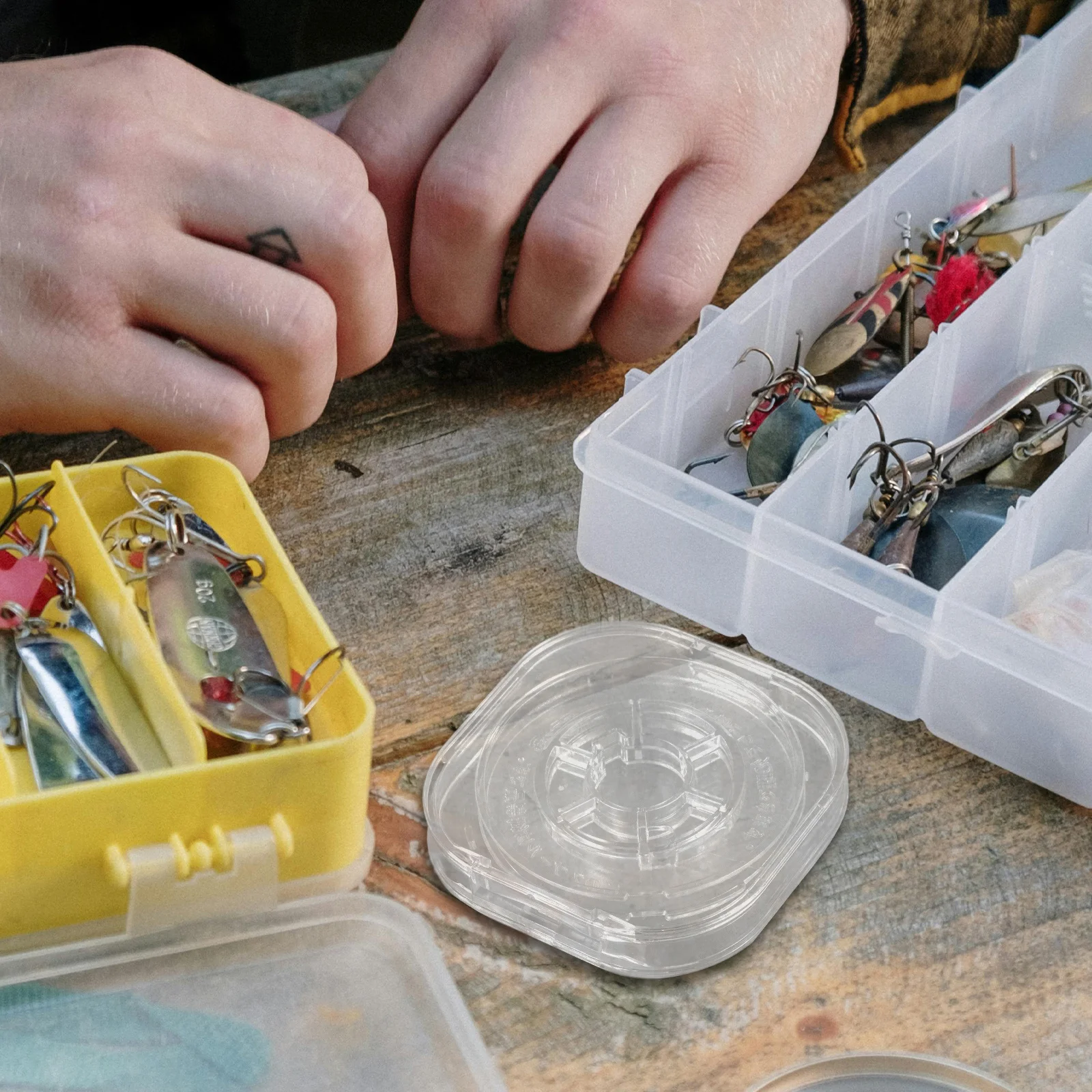 5 قطعة بكرات خط الصيد المنظم اكسسوارات المبتدئين الخبرة الصيادين التعامل بشكل جيد التصميم العالمي حامل معدات الصيد