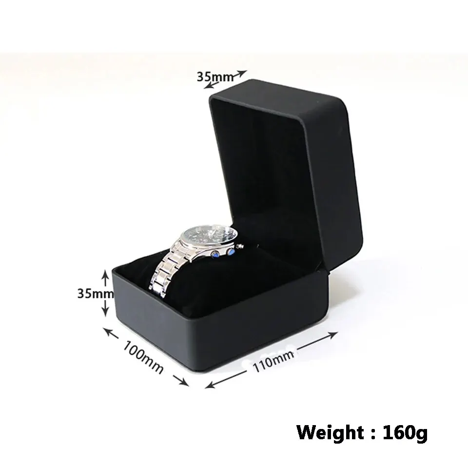 Anti Fall Wristwatch Storage Case PU Single Watch Gift Box Portable Wrist Watch Display Organizer with Pillow Dustproof