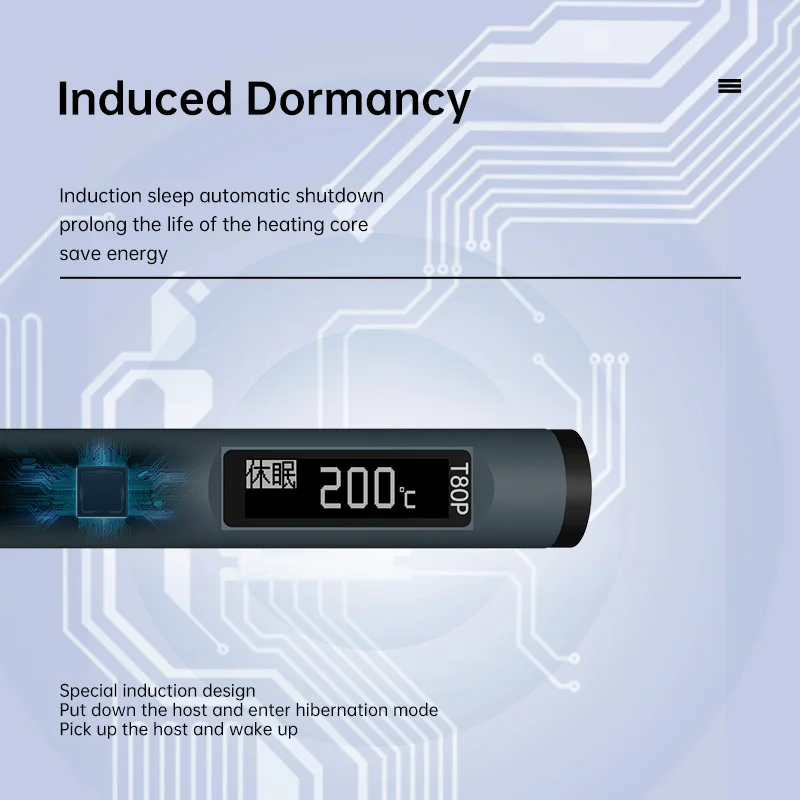 ALIENTEK-soldador inteligente T80 T80P PD 65W QC, Kit de soldador inteligente portátil de temperatura constante ajustable, herramientas C245