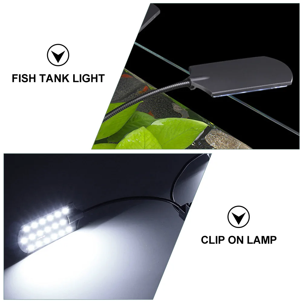 

Fish Tank Light LED Aquarium Lights Lighting Lamp Professional Clip Double Head Clip-