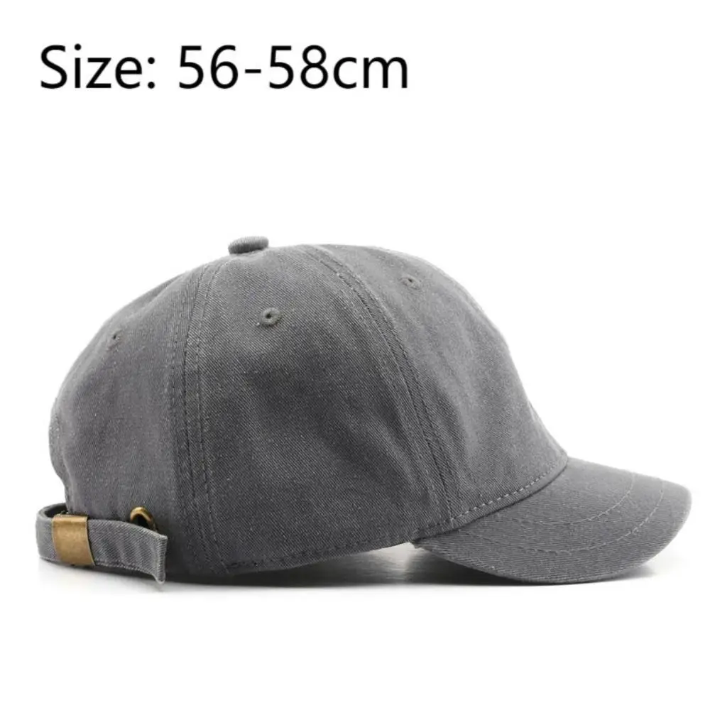 Fashion Short brim Baseball Cap Adjustable Solid Color Bucket Panama Cap Washed Cotton Sunscreen Hat Summer