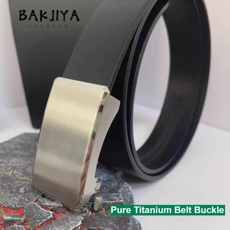 

35mm Pure Titanium Belt Buckle Inner-wear Type Auto Clasp Rustproof Men's Waistband Buckle Leather Belt Accessory Anti-Allergy