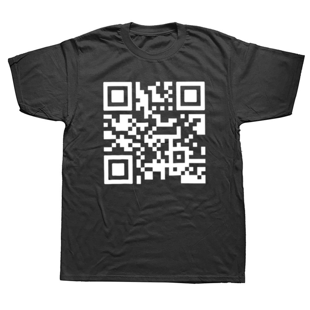 Funny F You QR Code Graphic T-shirts Men Women Fashion Casual Tshirt 100% Cotton Loose Oversized Adult Humor Joke Weird T Shirt