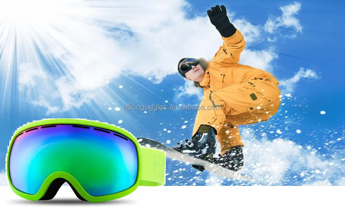 Sprzedaż hurtowa UV400 szybka dostawa gogle snowboardowe okulary własne Logo podwójne soczewki śnieżne gogle narciarskie