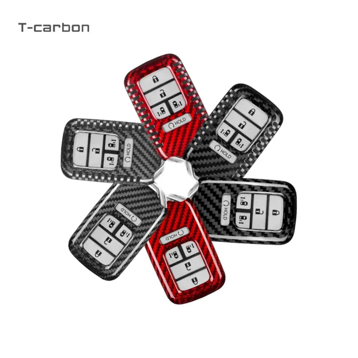 

T-carbon Carbon Fiber Car Remote Key Case Cover For Honda CRV CR-V Fit Civic Accord HR-V HRV City Odyssey XR-V