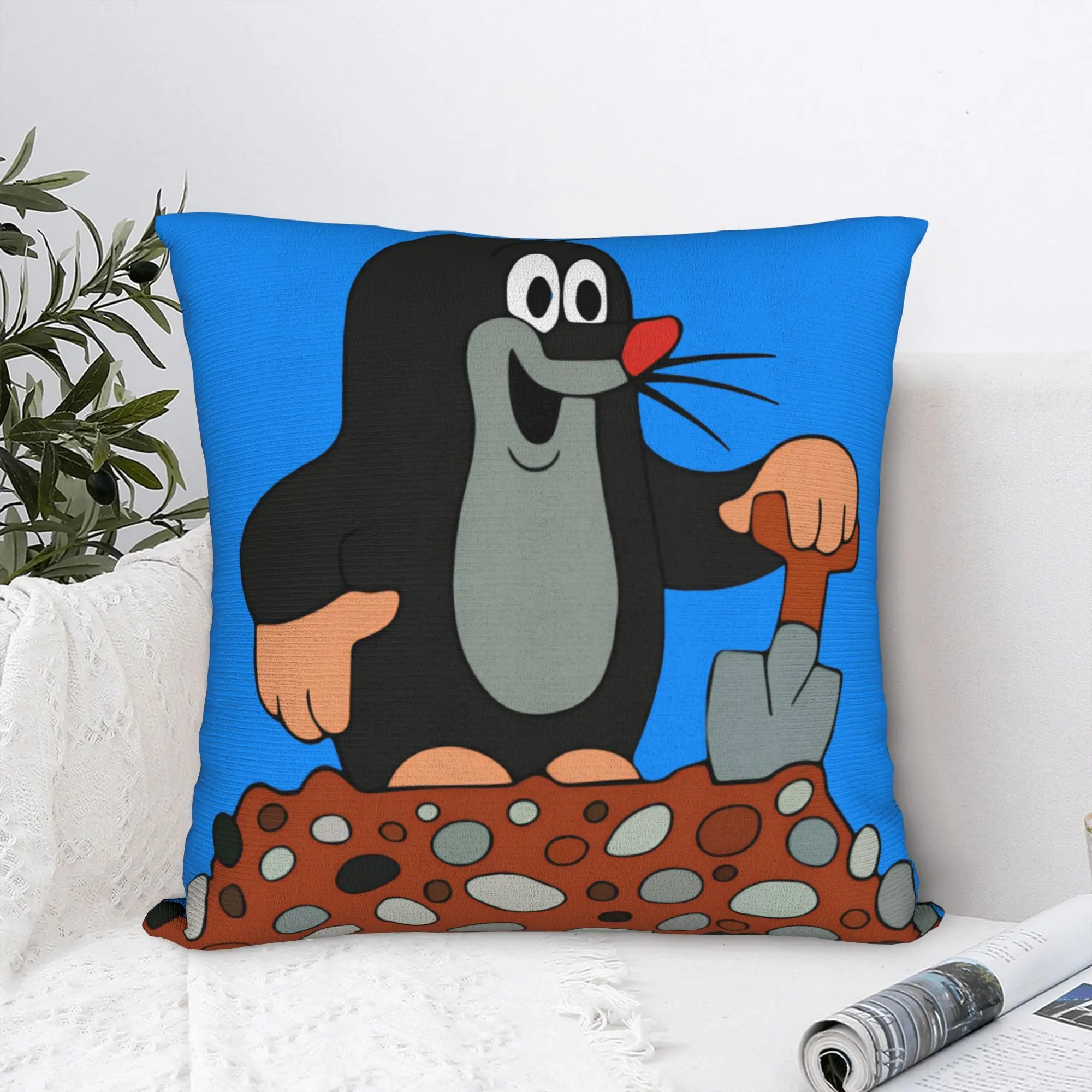 Working The Little Mole Pillow Case  Graphic Pillow Cover For Wedding Party Home Decor Fashion Pillowcases