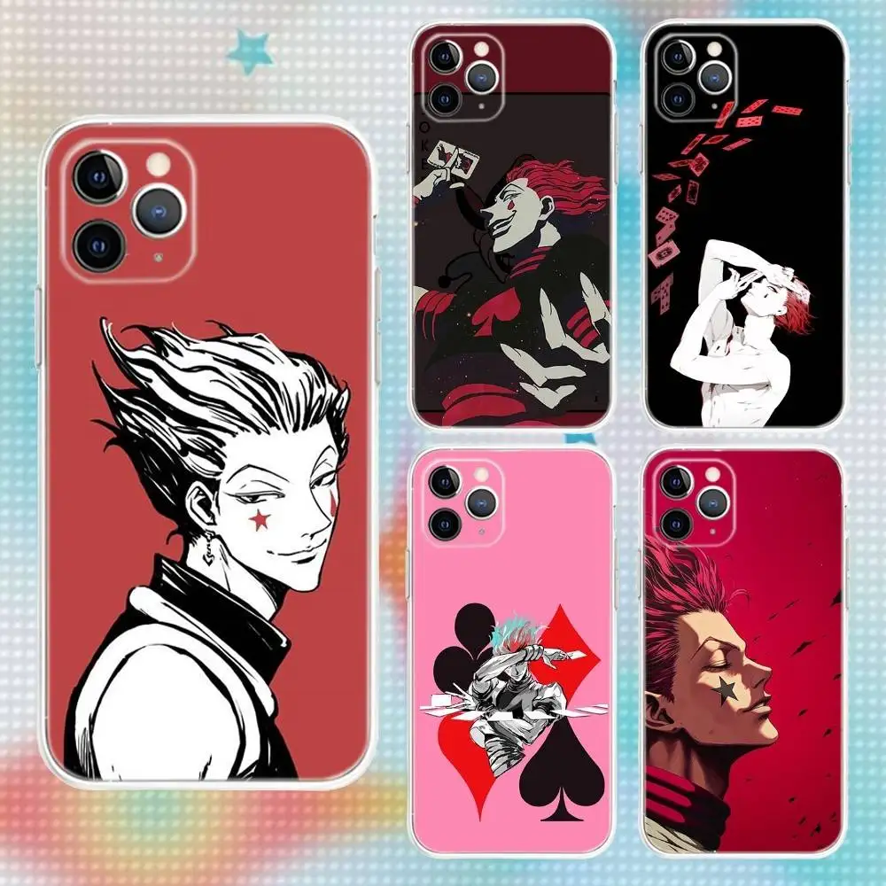 

Hunter X Hunter HISOKA Phone Case For iPhone 17,16,15,14,13,12,11 Pro,Max,Plus,Air,X,XS,XR,SE,Mini Transparent Soft