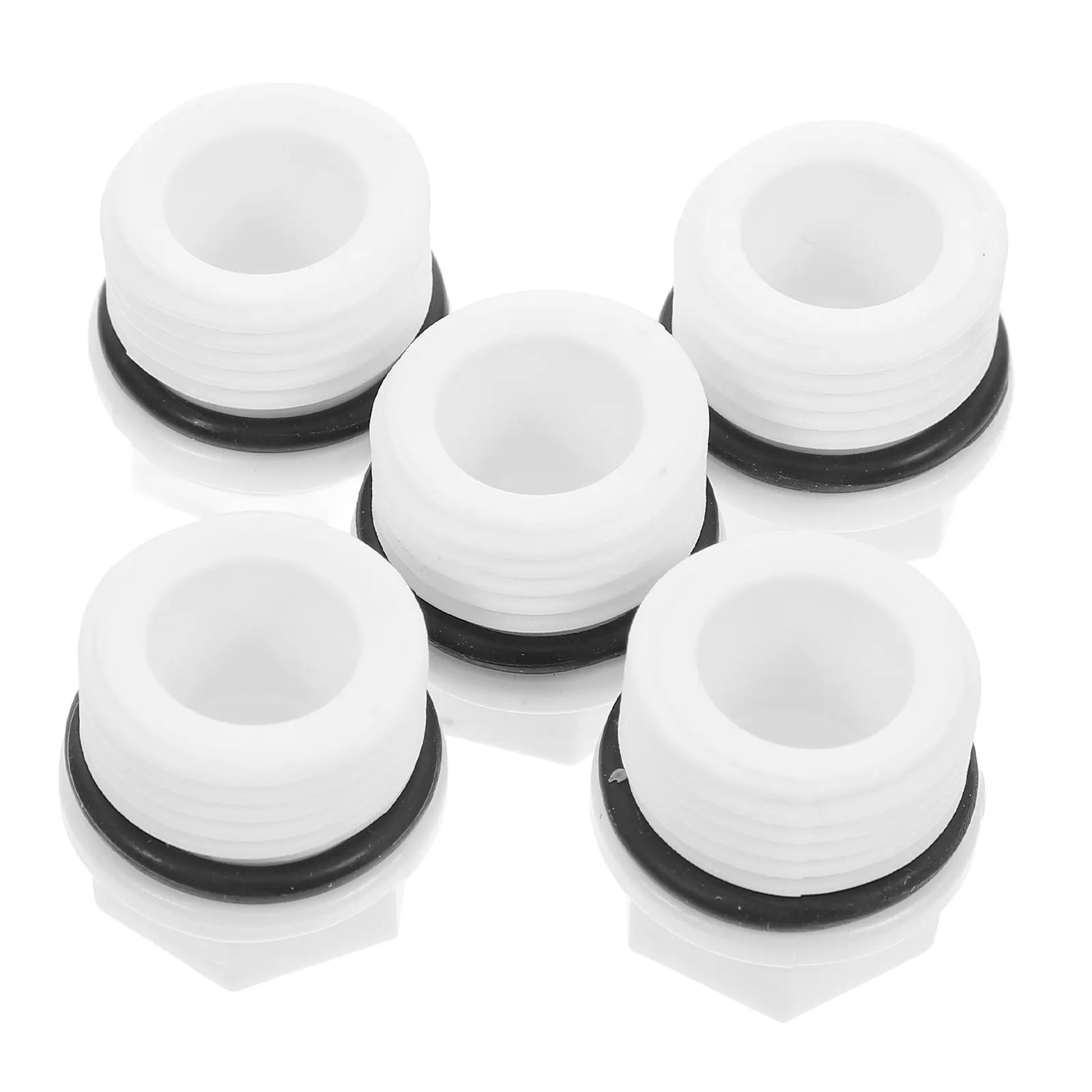 5Pcs Ppr Pipe Plug End Cap Male Thread White Heat Resistant Connectors for Garden Hose Sprinkler Systems Home Watering