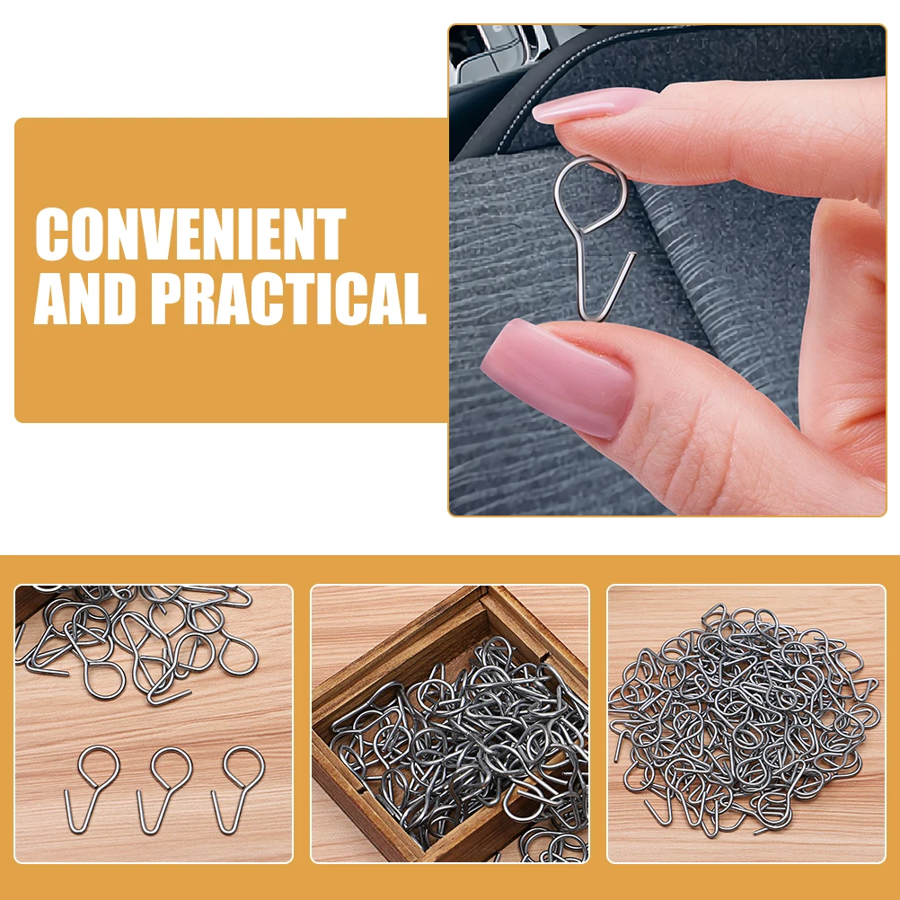 

100pcs Car Cover Seat Cover Hooks 20x35mm S Hooks Metal Hangers for Car Seat Installation Automotive Accessories