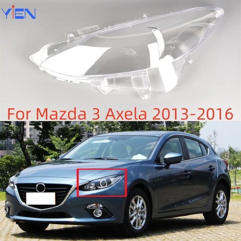 

For Mazda 3 Axela 2013 2014 2015 2016 Auto Accessory Replace A Transparent PC Car Lights Shell Headlight Glass