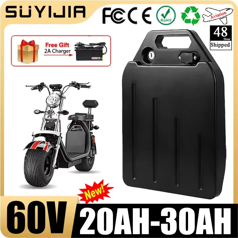 New CityCoco 60v 20Ah 30Ah Electric Motorcycle Waterproof Lithium Battery 18650 Suitable for CityCoco Electric Scooter Battery