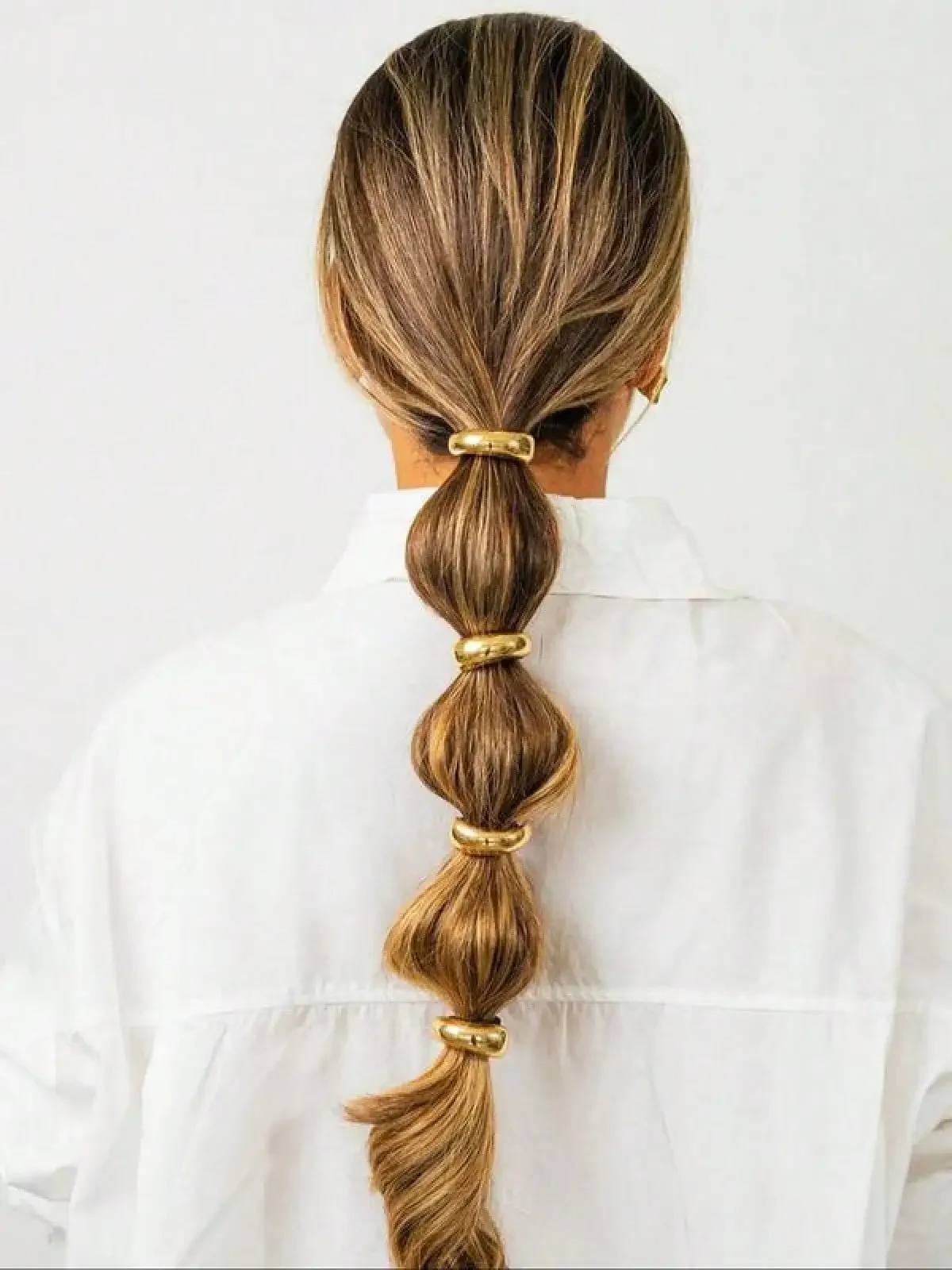 

Women's Elegant Metal Hair Ties, Minimalist Headwear Suitable For Thick Hair, Fashion Hair Accessories For Party, Daily Clothing