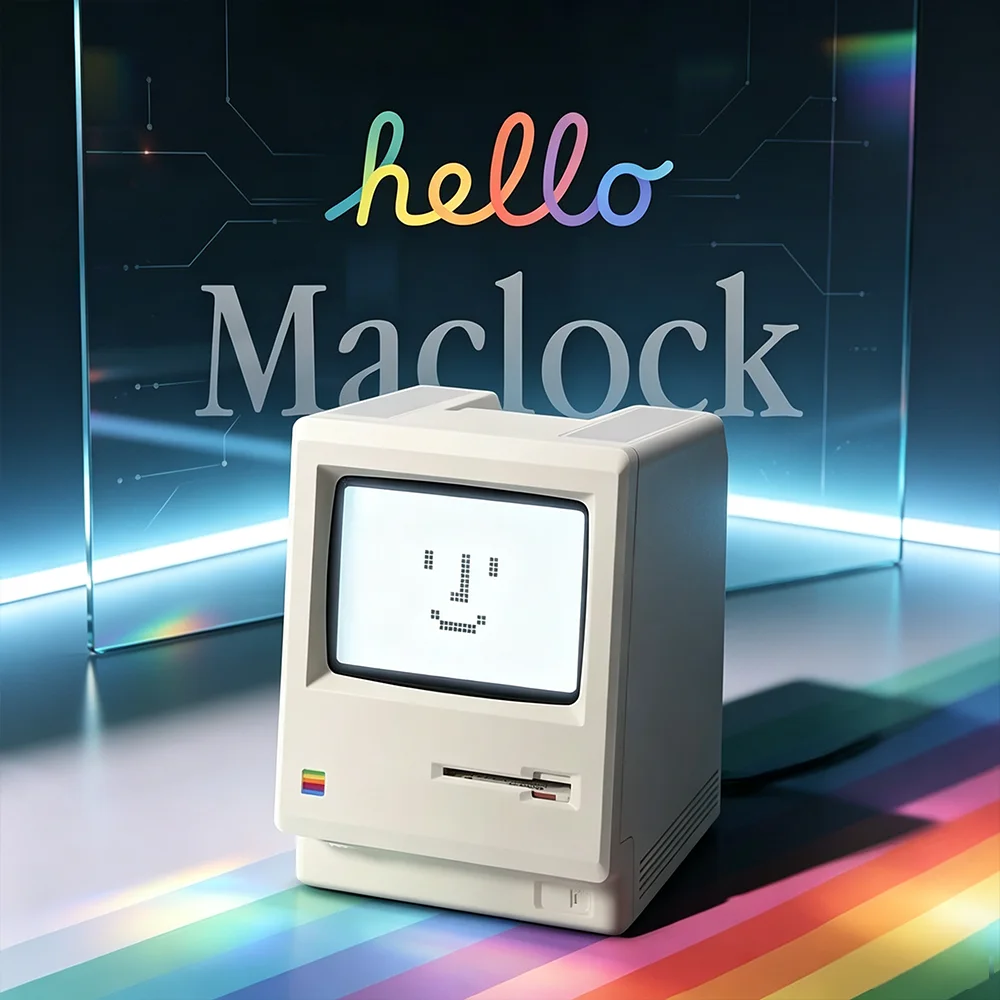 Creativity Retro Clock Maclock Alarm Clock Student Specific Wake Up Artifact Desktop Decor Electronic Display Alarm Clock Gift