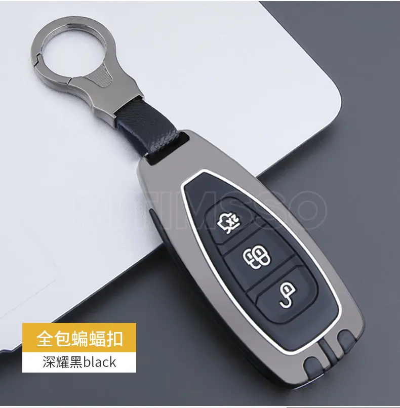 

Alloy+Silica Gel Car Remote Key Cover Case for Ford Focus 3 4 ST Mondeo MK3 MK4 Fiesta Fusion Kuga 2013 2014 2015 2017 2018