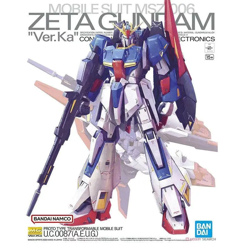 

Оригинальная модель-конструктор Bandai Zeta Gundam Ver Ka MG 1/100, фигурка робота, аниме, подарок