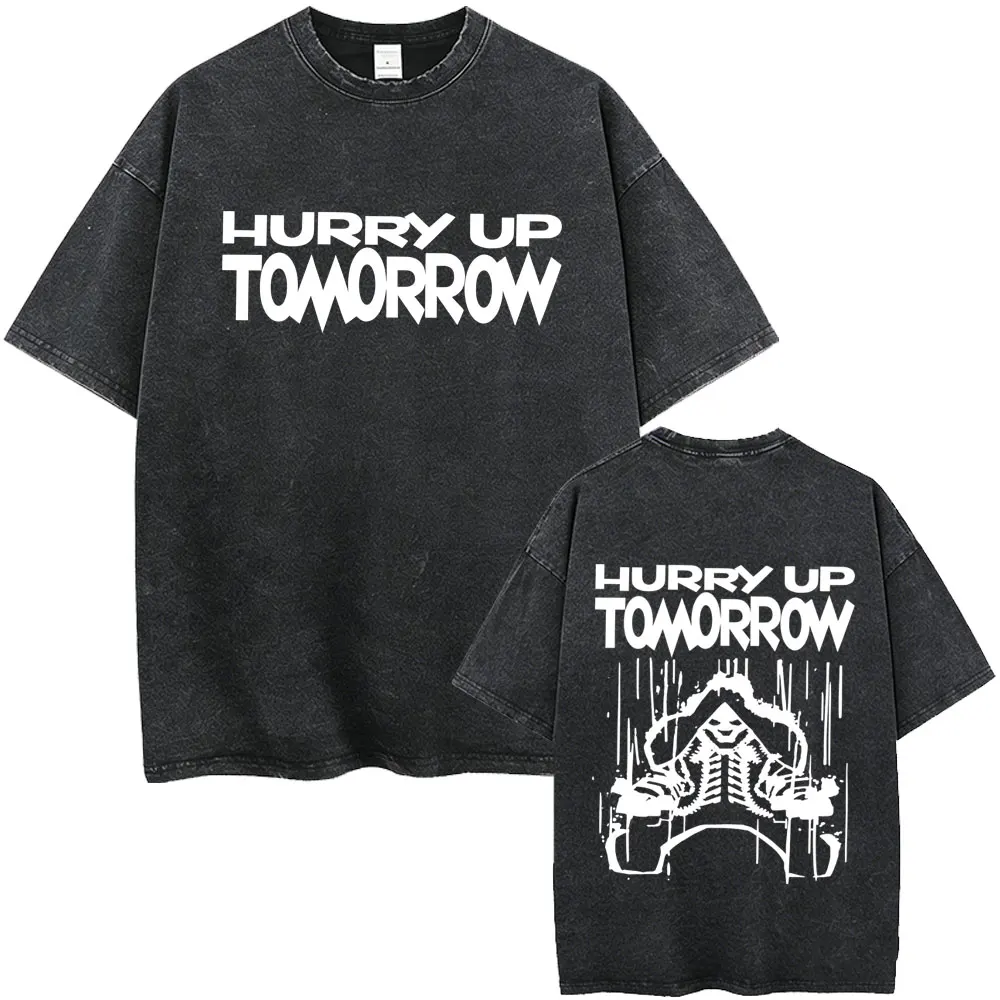 

Washed Vintage Rapper The Weeknd Hurry Up Tomorrow 2026 T Shirt Men Women Hip Hop Fashion Pop Music T-shirt Oversized Streetwear