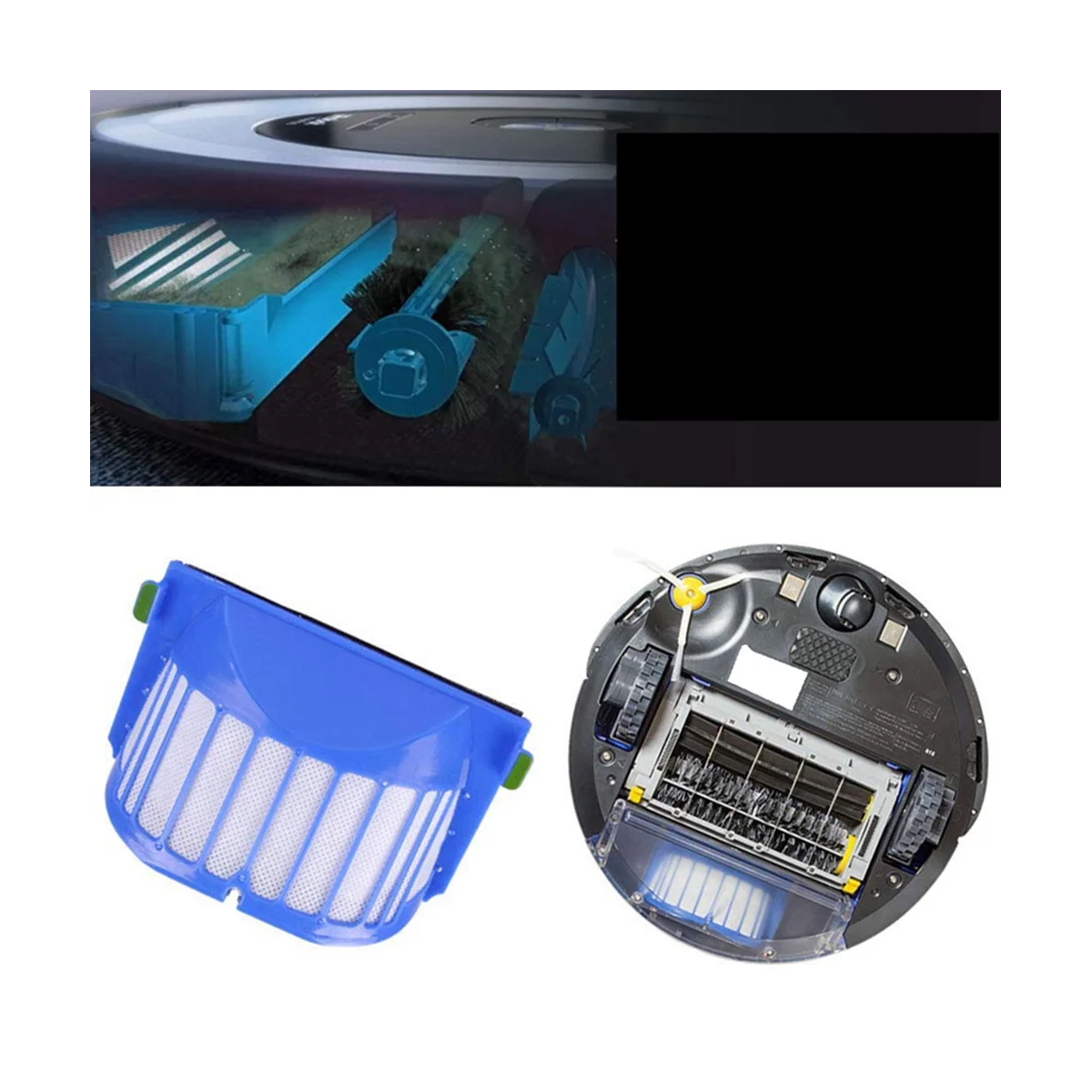 Аксессуары для подметальных машин для серии 600 605 671 692 630 631 650 651 655 660 585 Робот-пылесос Hepa-фильтр Основная боковая щетка
