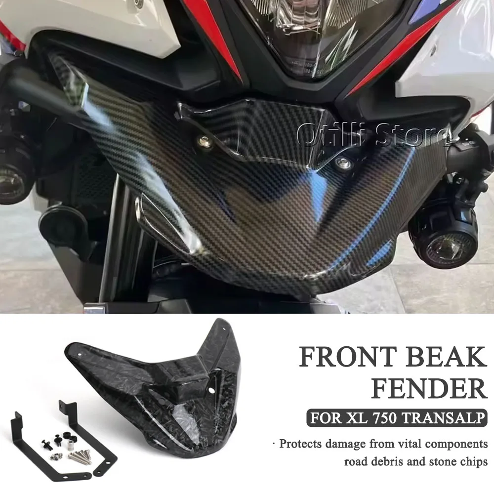 

For HONDA XL750 TRANSALP 2023 2024 Nose Fairing Cowl Extension Wheel Cover XL 750 Transalp Motorcycle Front Beak Fender Extender